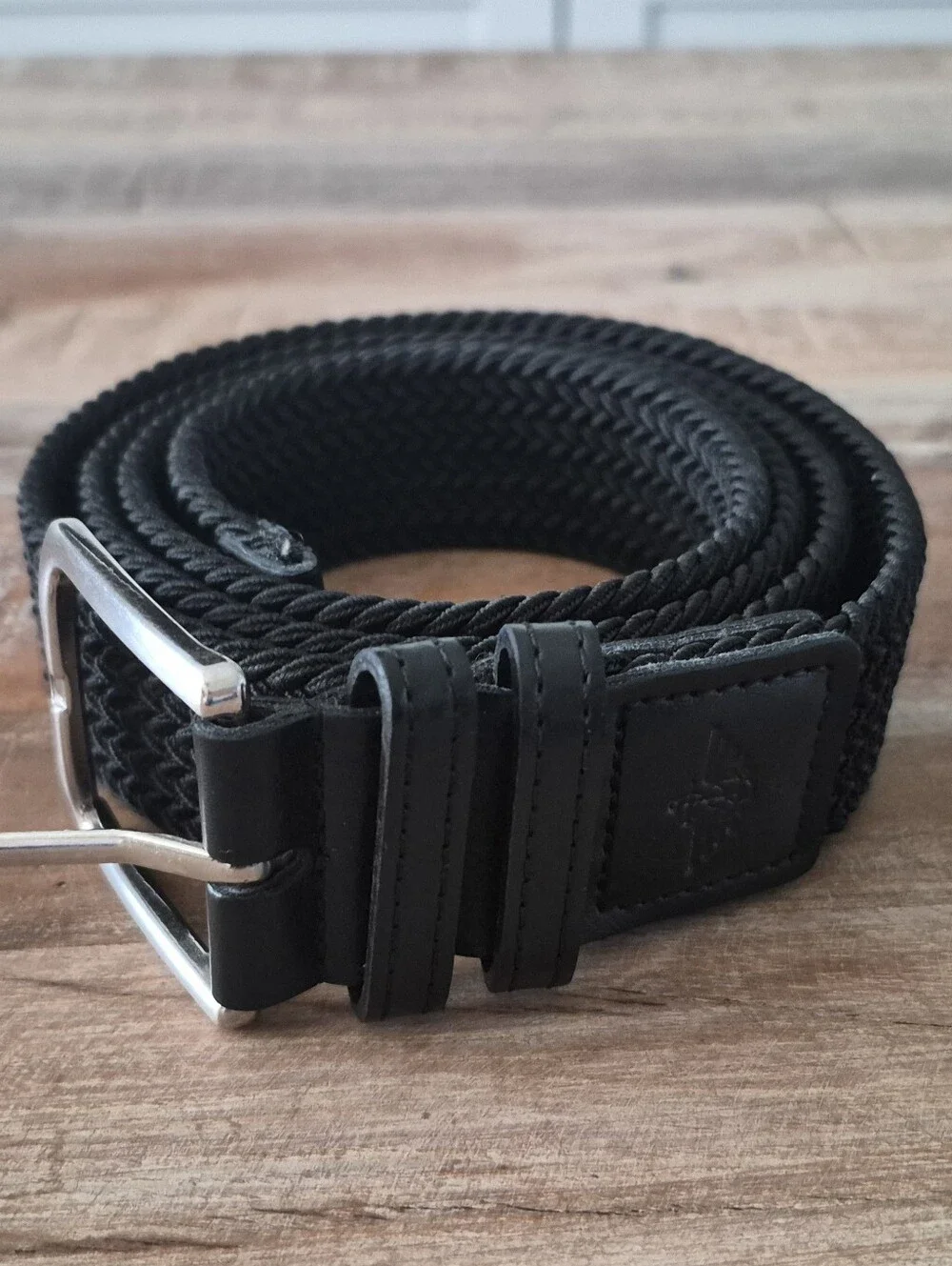 Dockers Men's Black Woven Elastic Stretch Belt - Size XL Like New